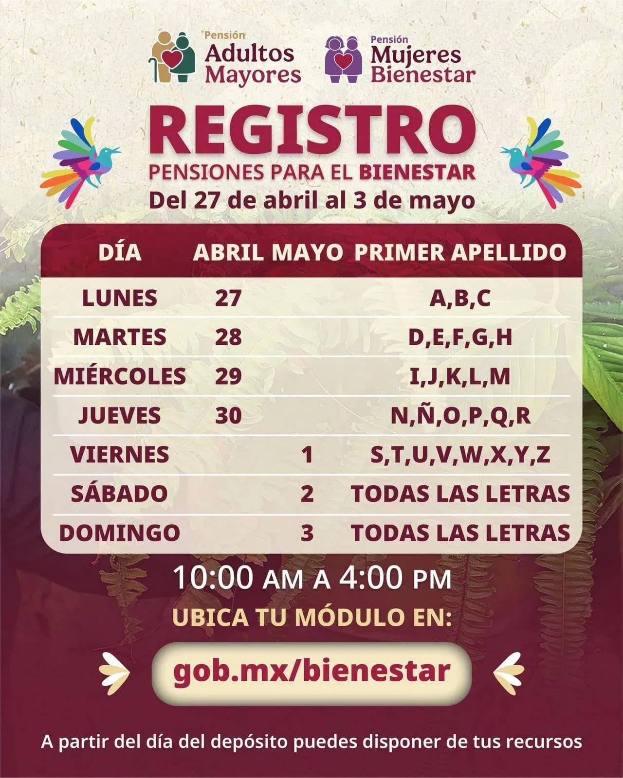 Abren registro para Pensiones de Adultos Mayores y Mujeres Bienestar en Unión Hidalgo